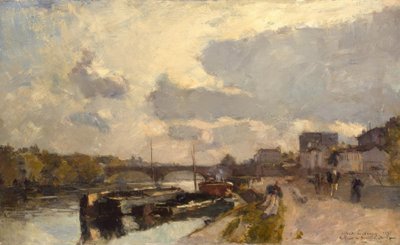 Pont de Neuilly بالقرب من باريس بواسطة ألبرت ليبورج
