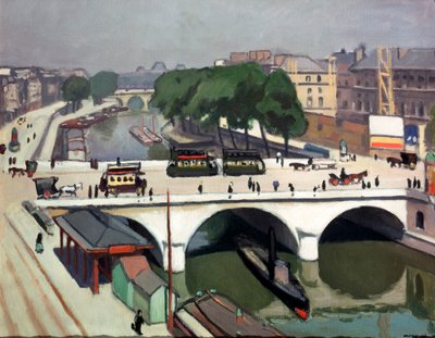 جسر سانت ميشيل في باريس. Quai des Grands Augustins ، 1908. بواسطة ألبرت ماركيه