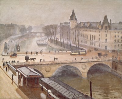 Palais de Justice and the Pont au Change، Paris (زيت على قماش) بواسطة ألبرت ماركيه