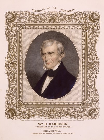 الرئيس الأمريكي وليام هنري هاريسون ، 1846 (الطباعة الحجرية) بواسطة ألبرت نيوسام