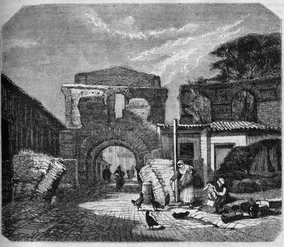 العمارة الرومانية جالو. منظر لقصر جاليان (مدرج من القرن الثالث). بوردو ، جيروند (33) بواسطة ألبرت بيير رينيه مينيان