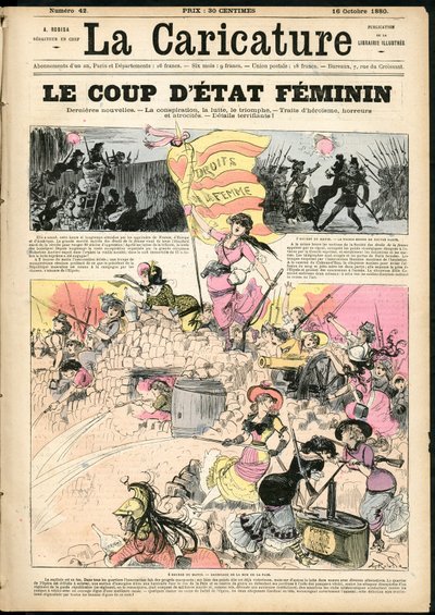 رسم توضيحي لألبرت روبيدا (1848-1926) لغلاف La Caricature (1880) بواسطة ألبرت روبيدا