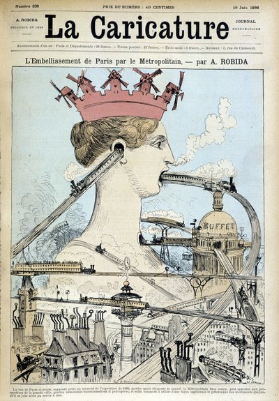 تجميل باريس بالمترو - بواسطة روبيدا ، في "" La Caricature "بتاريخ 19/06/1886 بواسطة ألبرت روبيدا