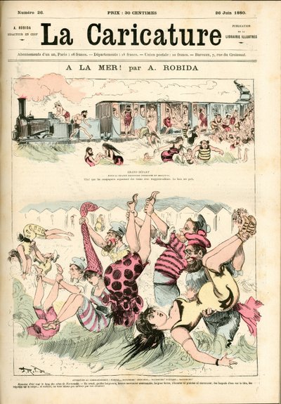 إلى البحر 1880 (نقش) بواسطة Albert Robida