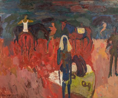 راكبي الدراجات على الشاطئ بواسطة البرتو موروكو