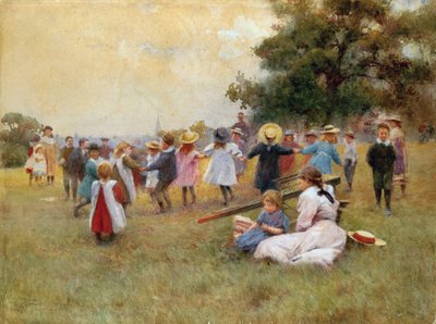 Ring-o 'Roses ، بواسطة ألبرتو بيزا (1864-1930) ، ألوان مائية على ورق ، 45x61 سم بواسطة ألبرتو بيزا