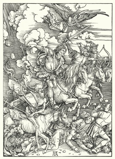 الفرسان الأربعة في سفر الرؤيا (نقش) بواسطة ألبريشت (بعد) Durer أو Duerer