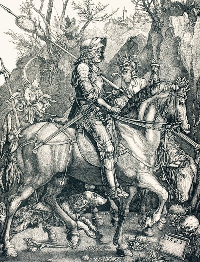 فارس الموت حوالي 1880 (نقش) بواسطة ألبريشت (بعد) Durer أو Duerer
