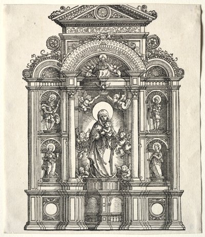 مذبح عظيم مع العذراء ، في حدود مع SS. كريستوفر ، جورج ، باربرا ، كاترين ، 1520. بواسطة ألبريشت التدورفر