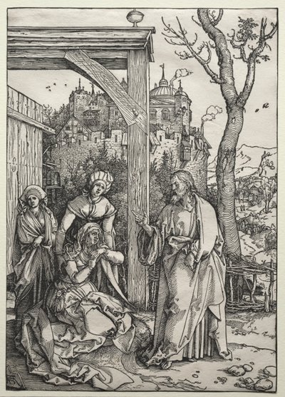 المسيح أخذ إجازة أمه ، ج. 1504-1505. بواسطة ألبريشت دورر