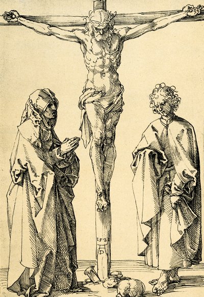 المسيح على الصليب مع مريم ويوحنا بواسطة Albrecht Dürer