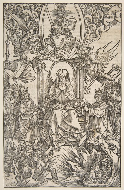 رسم توضيحي من Revelations St. Birgitte ، Koberger Nuremberg 1502 German Text.nd بواسطة ألبريشت دورر
