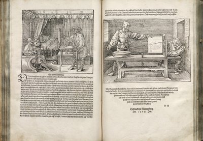 رسم توضيحي من الكتب الأربعة عن نسبة الإنسان ، 1528 بواسطة ألبريشت دورر