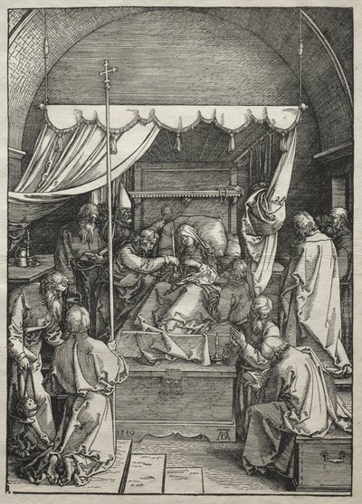 حياة العذراء: موت العذراء ، 1504-1505. بواسطة ألبريشت دورر