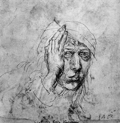 صورة ذاتية مع ضمادة ، 1492 ، 1936 بواسطة ألبريشت دورر