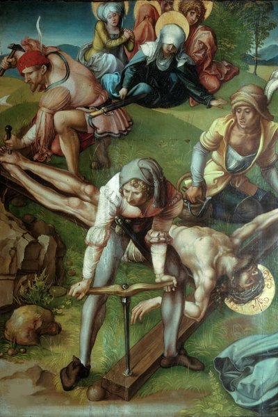 سبعة أحزان Polyptych المسيح مسمر على الصليب ، 1495-1496. بواسطة ألبريشت دورر