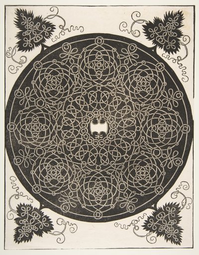 العقدة الثالثة. Roundel المتداخلة مع ثمانية أكاليل ودرع صدفي في ... ، 1521 من قبل. بواسطة ألبريشت دورر
