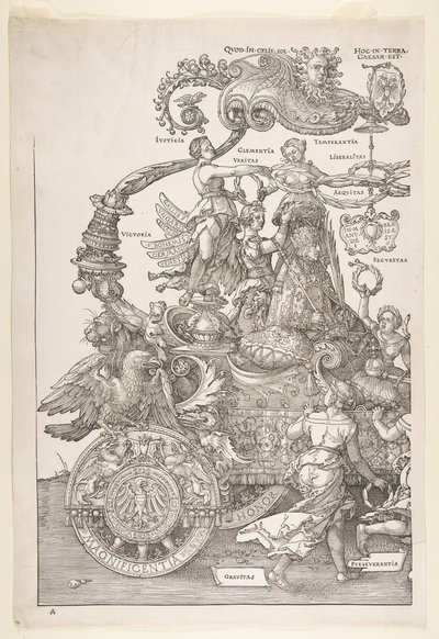 عربة النصر لـ Maximilian I The Great Tri ... ، ربما انتهت في كاليفورنيا. 1518 ، نشر 1522. بواسطة ألبريشت دورر