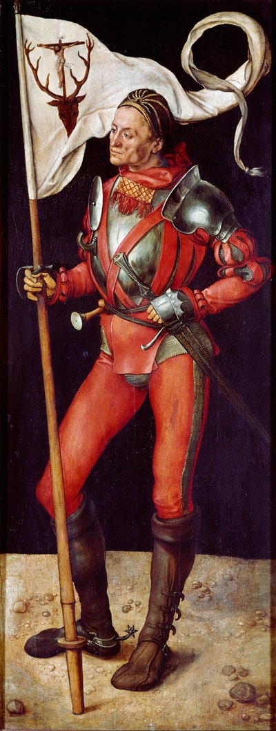 Altarpiece Paumgartner: "" Saint Eustachius "" لوحة لألبريشت دورر (1471-1528) 1504 تقريبًا. شمس. 157x61 سم ميونيخ ، Alte Pinakothek بواسطة ألبريشت دورر