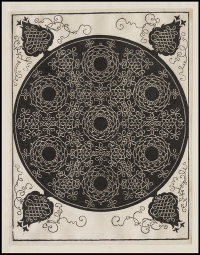 العقدة الرابعة ، 7 مجموعات دائرية من العقد مع مراكز سوداء ، c.1506 بواسطة ألبريشت دورر