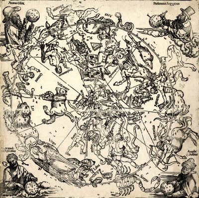 Imagines coeli coeli Septentrionales cum duodecim imaginibus zodiaci، ج. 1510-ج. 20 (نقش خشبي) بواسطة ألبريشت دورر أو ديرير