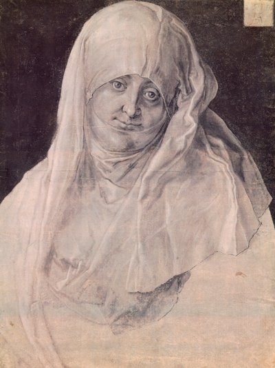 القديسة آن ورأسها مغطى بالحجاب رسمها ألبريشت دورر (1471-1528) ، رسم بواسطة ألبريشت دورر