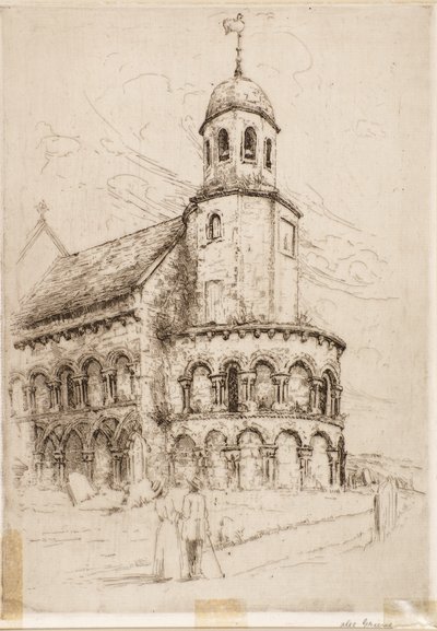 كنيسة Leuchars (نورمان Apse) (حفر) بواسطة أليك جريف
