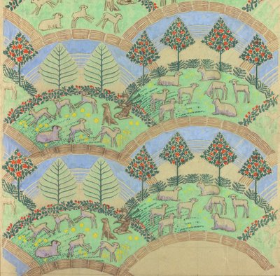 لحن الراعي ، حوالي عام 1930 (جواش على ورق) بواسطة أليك هنتر