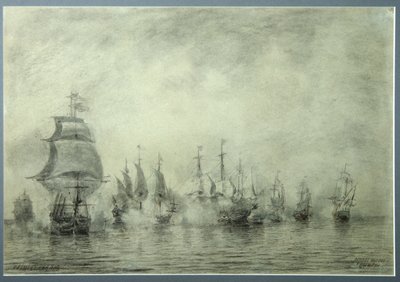 المعركة البحرية الأولى. نعوم سينيافين ، 1865-1866 بواسطة أليكسي بتروفيتش بوغوليوبوف