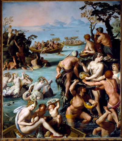 صيادو اللؤلؤ ، حوالي 1570-1573 (زيت على لائحة) بواسطة اليساندرو ألوري