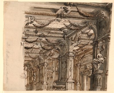 تصميم المسرح: القصر الداخلي بواسطة أليساندرو جالي بيبيينا ، 1686-1748