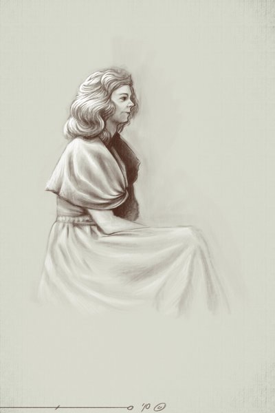 شابة تعيش في ظل الإمبراطورية الأولى ، أوائل القرن التاسع عشر. رسم من قبل أليساندرو لوناتي. 2010 بواسطة أليساندرو لوناتي