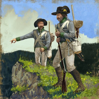 الرواد النمساويون في الرسم التوضيحي، حوالي عام 1809، 2018 بواسطة أليساندرو لوناتي