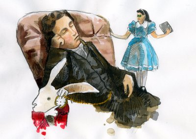 صورة لروائي لويس كارول ، كاتب مقالات ، مصور يحيط بشخصياته (صورة لويس كارول (1832-1898)) بواسطة أليساندرو لوناتي