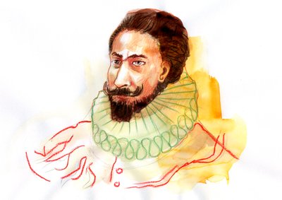 صورة ميغيل دي سيرفانتس سافيدرا (1547-1616) (صورة للكاتب الإسباني ميغيل دي سيرفانتس سافيدرا) بواسطة أليساندرو لوناتي