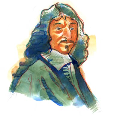 صورة للفيلسوف والكاتب الإنجليزي رينيه ديكارت (1596-1650) بواسطة أليساندرو لوناتي
