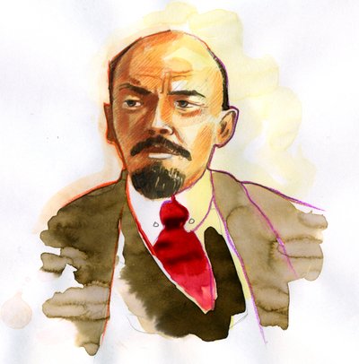 صورة فلاديمير لينين (لينين) (1870-1924) ، سياسي وثوري روسي بواسطة أليساندرو لوناتي