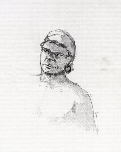 صورة قرصان (قرصان) أو تمثال نصفي للبحار. رسم أليساندرو لوناتي. بواسطة أليساندرو لوناتي