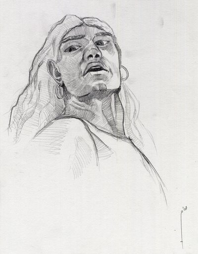 صورة قرصان (قرصان) أو تمثال نصفي للبحار. رسم أليساندرو لوناتي. بواسطة أليساندرو لوناتي