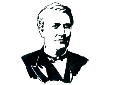 صورة للفيزيائي توماس أديسون (1847-1931) رسم بواسطة أليساندرو لوناتي