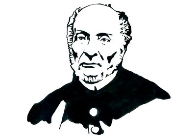تمثيل فيكتور شولشر (1804-1893) السياسي الفرنسي ، فرانك ماكون ، المعروف بقيادة مرسوم الإلغاء النهائي للرق في فرنسا (صورة للكاتب الفرنسي فيكتور شولشر) توضيح من قبل أليساندرو لوناتي بواسطة أليساندرو لوناتي