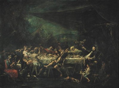 مأدبة الزفاف البوهيمي ، c.1730-35 بواسطة اليساندرو ماجناسكو