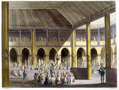 يغني البراهمة للإله راما ، من "Il costume antico e moderno ..." ، من إعداد حانة جوليو فيراريو (1767-1847). روما بواسطة اليساندرو سانكوريكو