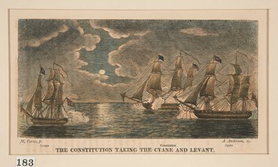 أخذ الدستور Cyane و Lavant ، واحد في سلسلة من ثمانية بواسطة Alexander Anderson