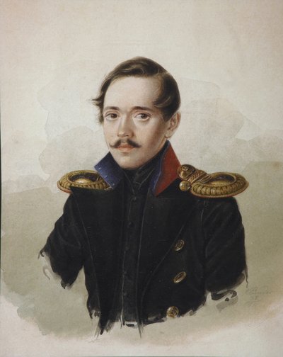 صورة للشاعر ميخائيل ليرمونتوف 1814-1841 ، 1839 بواسطة Alexander Ivanovich Klünder