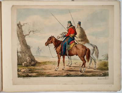 القوزاق - سورويد ، ألكسندر إيفانوفيتش (1783-1844) - 1815-1819 - طباعة حجرية ملونة - 52،3x68،7 - مجموعة خاصة بواسطة ألكسندر إيفانوفيتش ساويرويد