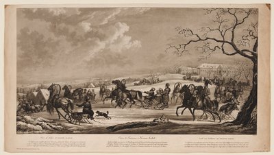 سباق الزلاجات في Krasny Kabachok Little Red Tavern ، 1814 بواسطة ألكسندر إيفانوفيتش ساويرويد
