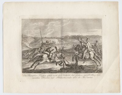 القوات الروسية تلاحق معركة لوتسن عبر نهر إلبه عام 1813 بواسطة ألكسندر إيفانوفيتش ساويرويد