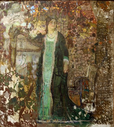عازف القيثارة. صورة تاتيانا سيرجيفنا بارتسيفا (1886-1984) par Savinov ، الكسندر إيفانوفيتش (1881-1942) بواسطة الكسندر ايفانوفيتش سافينوف
