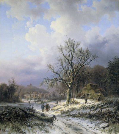 منظر طبيعي للثلج بواسطة Alexander Joseph Daiwaille